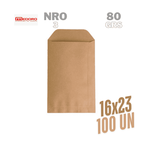 Sobre bolsa Manila 16 x 23 MEDORO 2524 - 100 Un