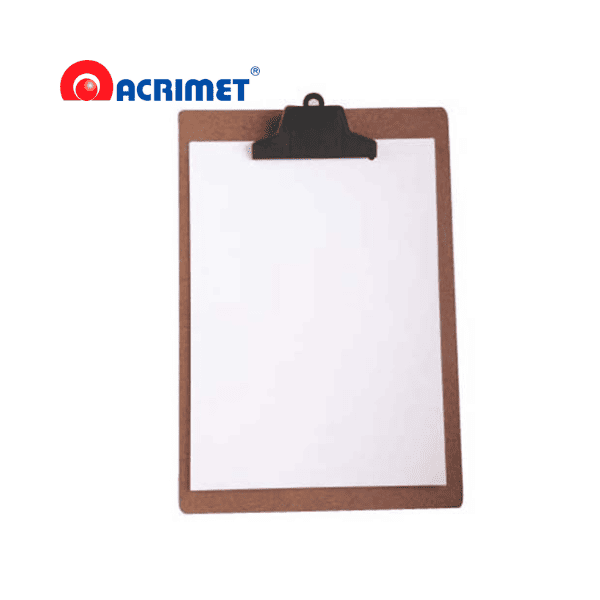 Anotador portablock A4 ACRIMET simil madera - clip plástico