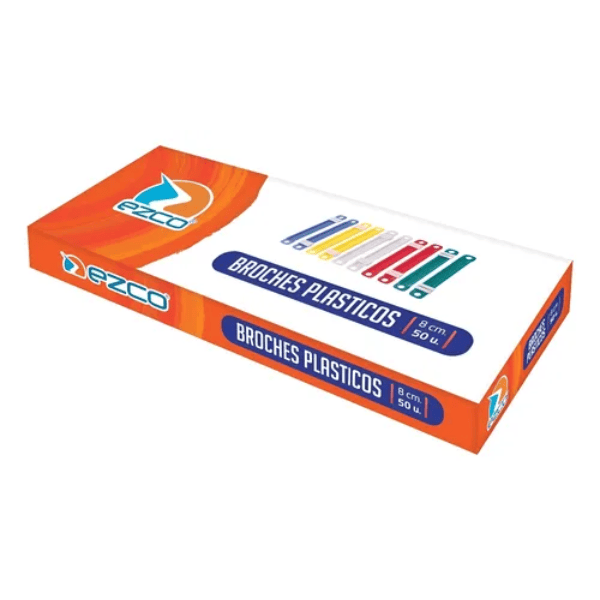 Broche nepaco plastico Nº2 EZCO - 50 Un Broches plásticos EZCO Nro 2 – 50un