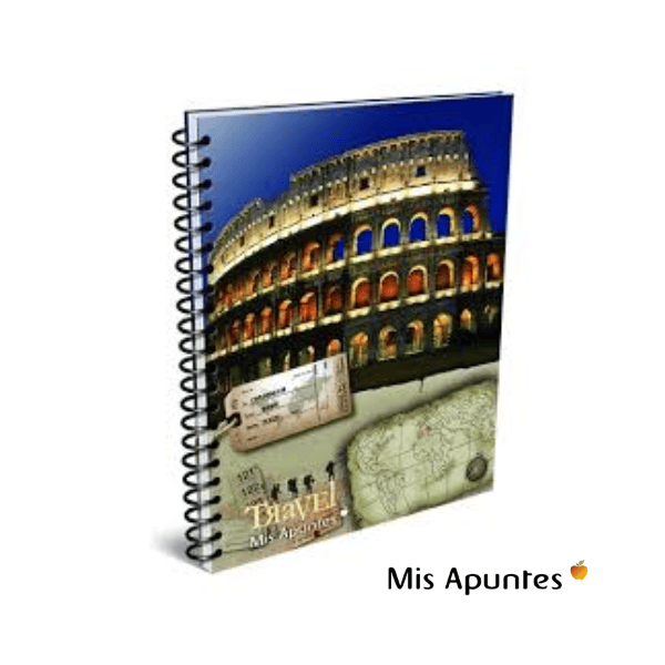 Cuaderno espiral A4 MIS APUNTES Travel 80h Cuadros