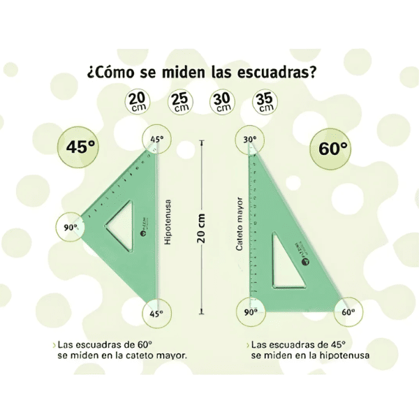 Escuadra PIZZINI 3732 60º - 35 cm