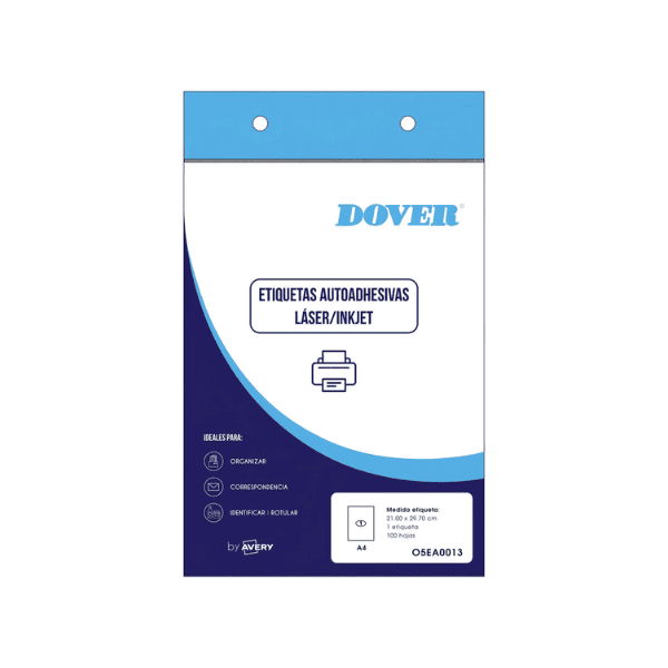 Papel autoadhesivo A4 DOVER 25 hojas