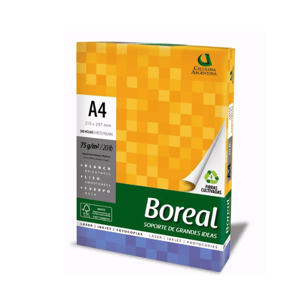 Resmas A4 Boreal 75grs