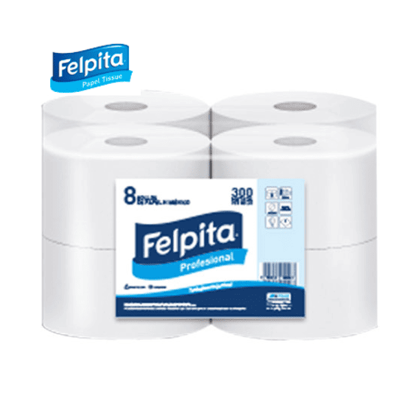 Papel higiénico FELPITA - 8 un x 300 mts