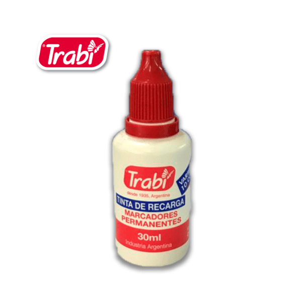 Tinta permanente TRABI 30 ml - Roja