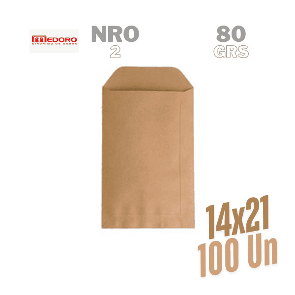 Sobre bolsa Manila 14 x 21 MEDORO 2523 – 100 Un