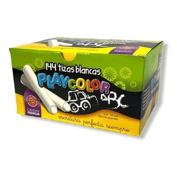 Tizas PLAYCOLOR blancas - Caja 144 Un