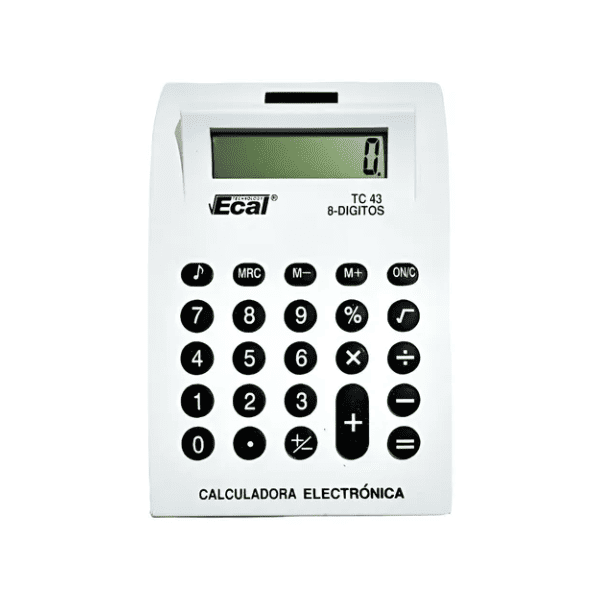Calculadora escritorio ECAL TC43 Calculadora de escritorio ECAL TC43 - 8 dígitos