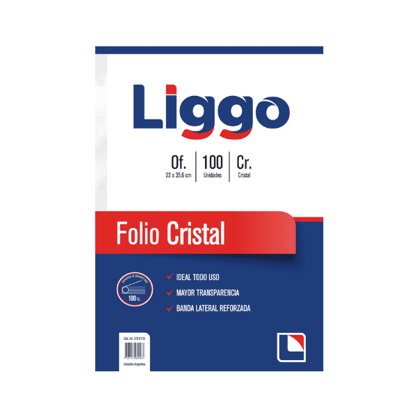 Folios Oficio LIGGO Cristal 100 Un