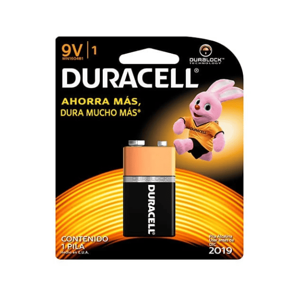 Batería alcalina DURACELL 9V