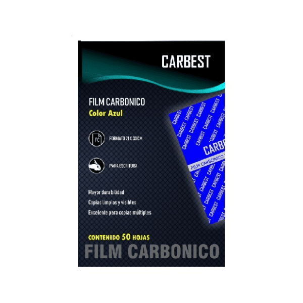 Papel carbónico CARBEST film Azul - 50 Un