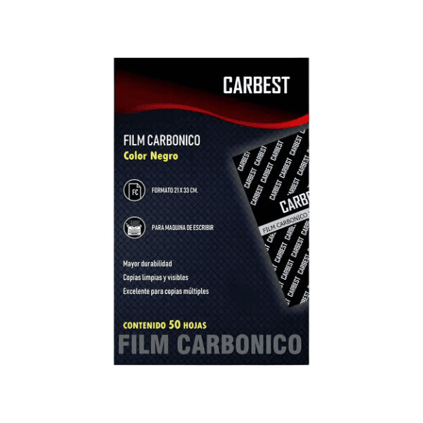 Carbonico Oficio CARBEST film negro x50 hojas Papel carbónico CARBEST film Negro - 50 Un