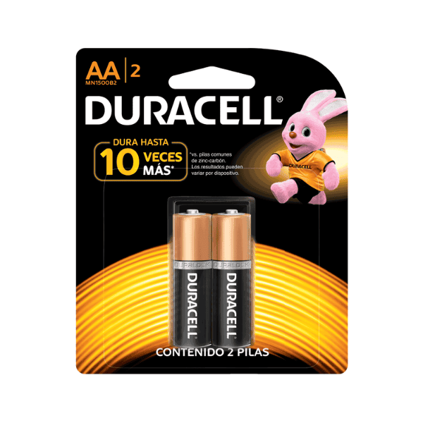 Pilas alcalinas AA DURACELL Blíster 2 Un