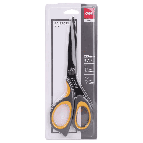 Tijera Deli ergo 210mm teflon blister Tijera DELI Ergo Teflón 21cm